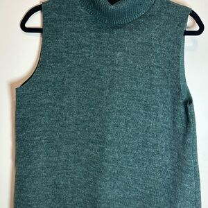 Zara Green Ribbed Knit Top